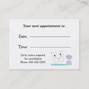 Dental Appointment Card