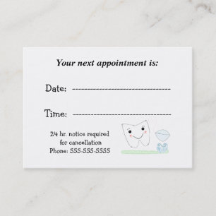Dental Appointment Card