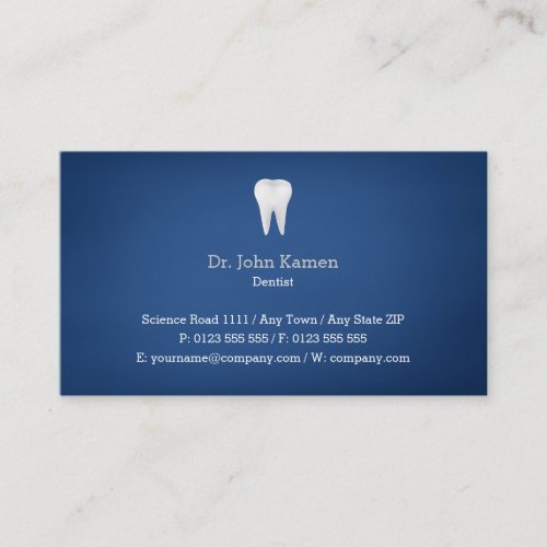 Dental Appointment Card  Blue Dentist