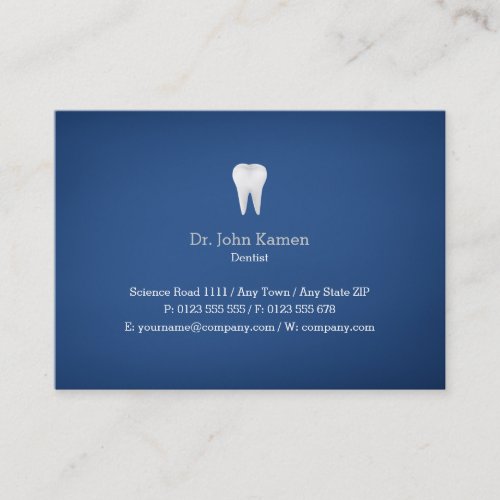 Dental Appointment Card  Blue Dentist