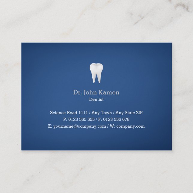 Dental Appointment Card | Blue Dentist (Front)
