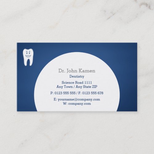 Dental Appointment Card  Blue Dentistry