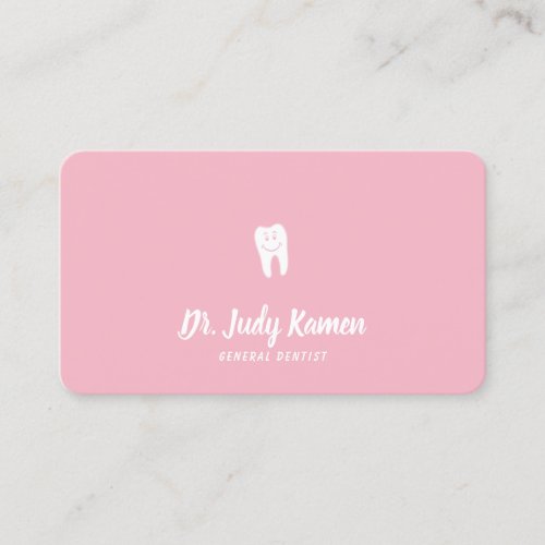 Dental Appointment Card  Dentist Pale Pink