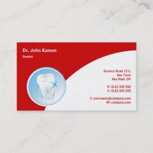 Dental Appointment Card Dentist Red