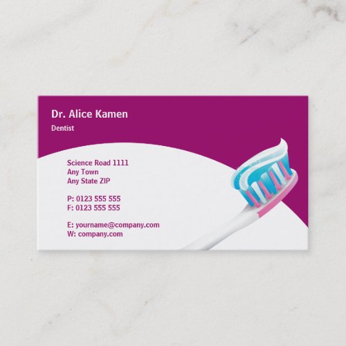 Dental Appointment Card | Dentist Business Card