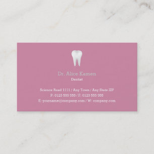Dental Appointment Card   Pink Dentist