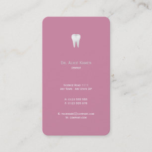 Dental Appointment Card   Pink Dentist