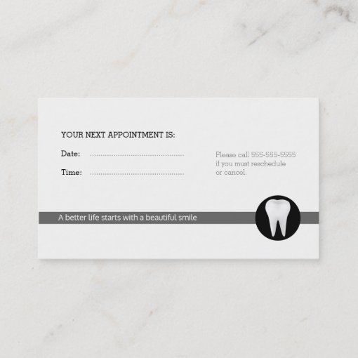 Dental Appointment Card Professional Classy Zazzle