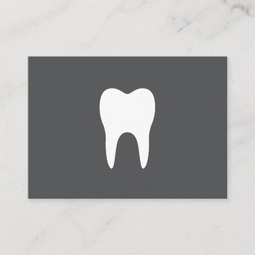 Dental appointment cards _ gray white tooth logo