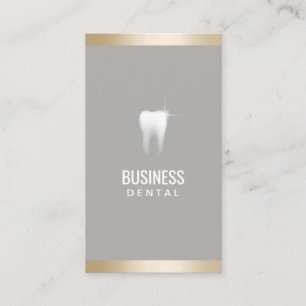 Dental Appointment Modern Gold Border Dentist Card