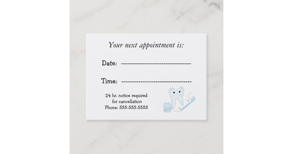 Dental Appointment Reminder Zazzle dental-appointment-reminder-zazzle