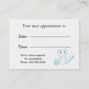 Dental Appointment Reminder Card