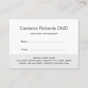 Dental appointment reminder cards - gray shades