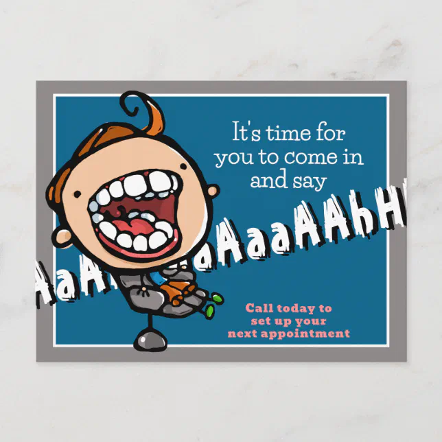 Dental Appointment Reminder Customizable Postcard Zazzle