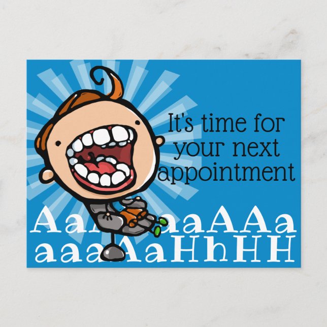 Dental Appointment Reminder Customizable Promo Postcard (Front)