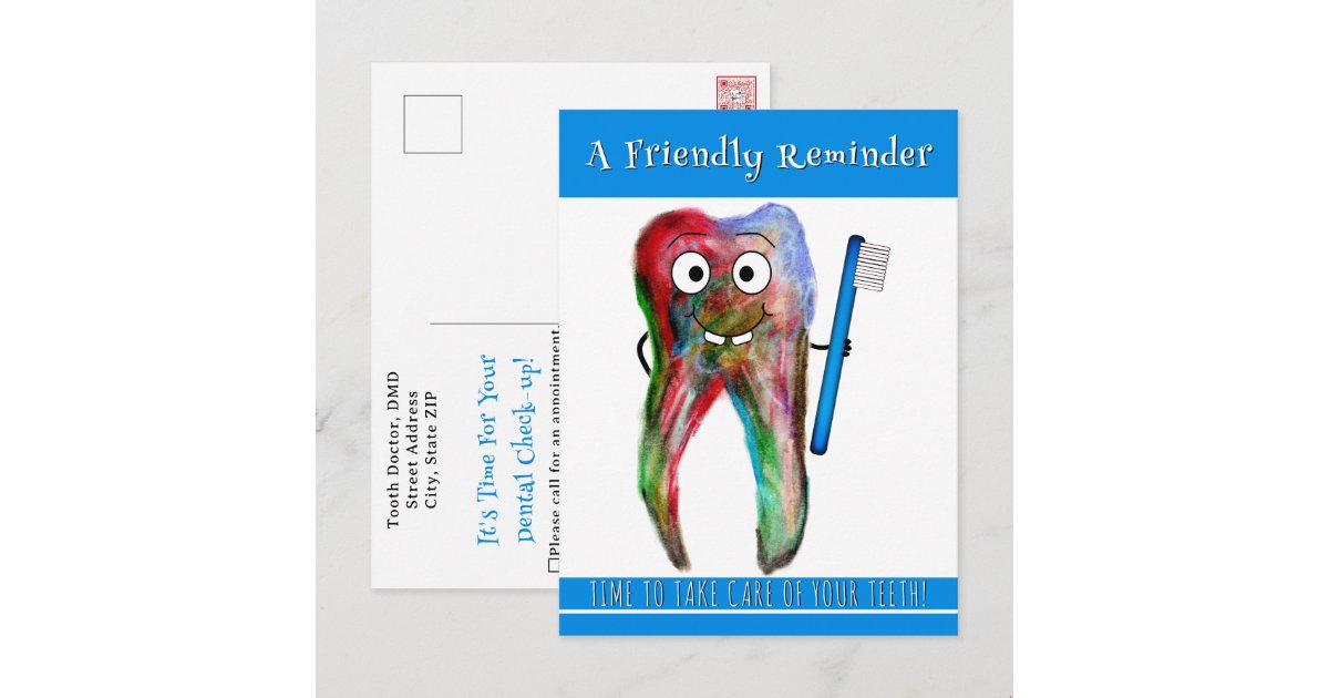 Dental Appointment Reminder Postcard Zazzle