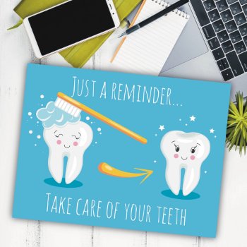 Dental Appointment Reminder Postcard by WhimsyDoodleShop at Zazzle