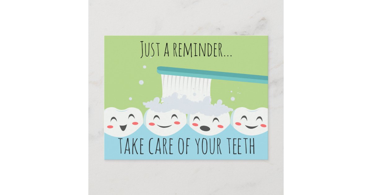 Dental Appointment Reminder Postcard Zazzle