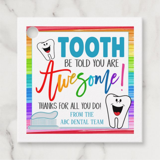 Dental Appreciation Week Gift Tag (Front)