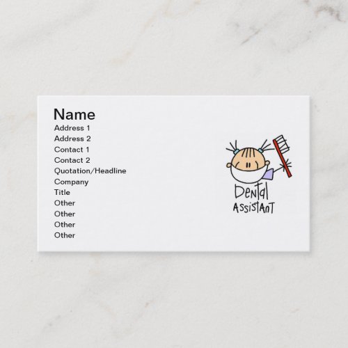 Dental Assistant Business Cards