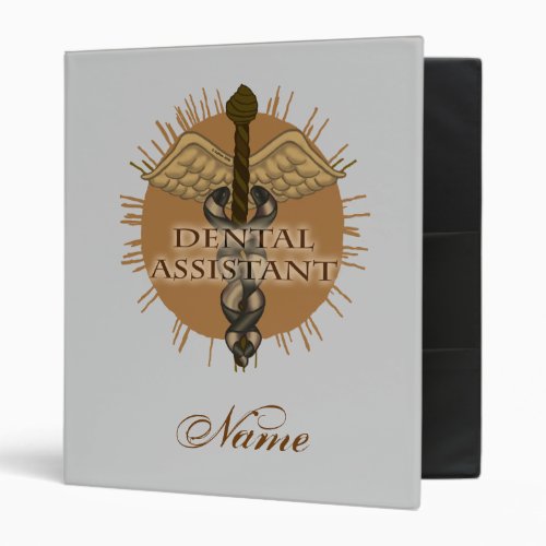 Dental Assistant Caduceus custom name  Binder