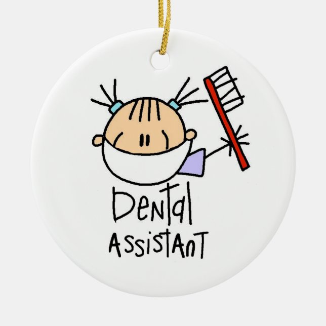 Dental Assistant Ceramic Ornament (Front)