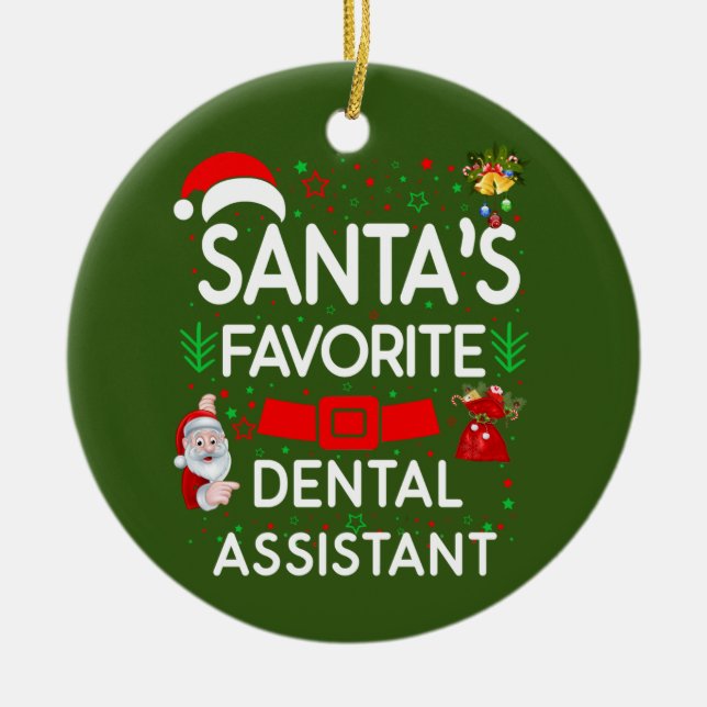 Dental Assistant Ceramic Ornament (Front)