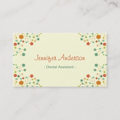 Dental Assistant _ Chic Nature Stylish Business Card