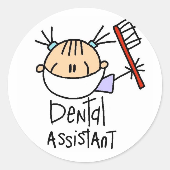 Dental Assistant Classic Round Sticker (Front)
