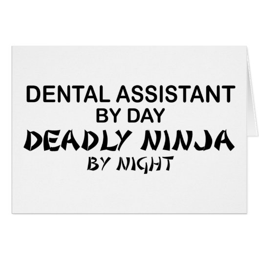 Dental Assistant Deadly Ninja Cards (Front Horizontal)