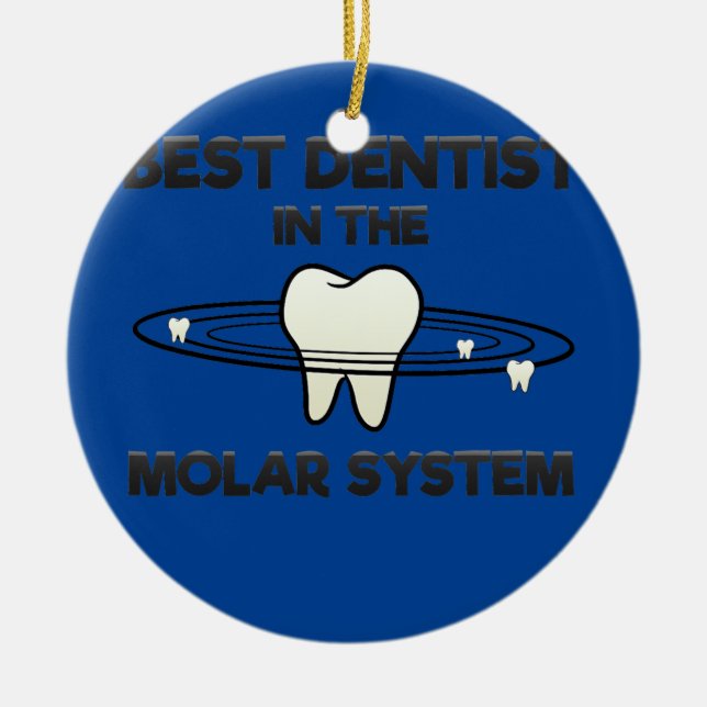 Dental Assistant Dentist Teeth Tooth Galaxy Molar Ceramic Ornament (Front)