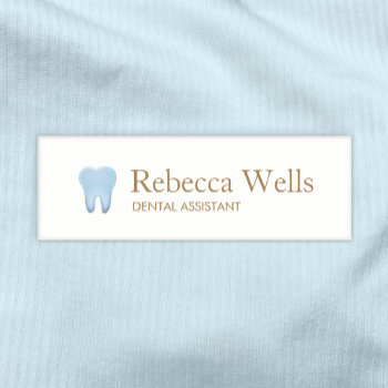 Dental Assistant Dentist Tooth Logo Name Tag by sm_business_cards at Zazzle