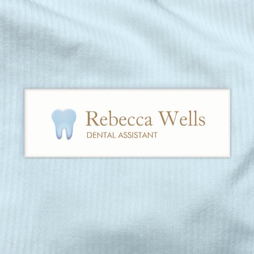 Dental Assistant Dentist Tooth Logo Name Tag