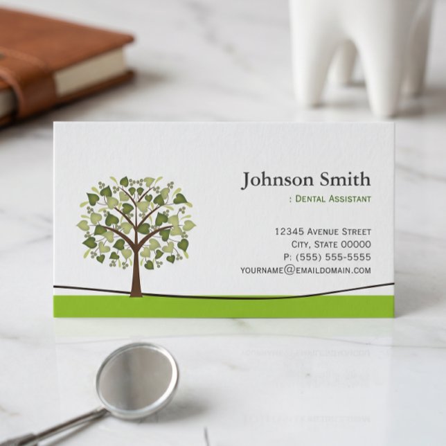 Dental Assistant - Elegant Wish Tree Business Card (Creator Uploaded)
