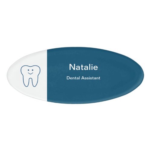 Dental Assistant Friendly Tooth Symbol Name Tag