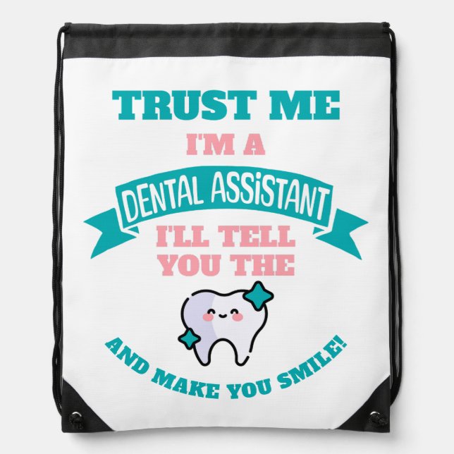 DENTAL ASSISTANT Funny Tell You The Truth  Drawstring Bag (Front)