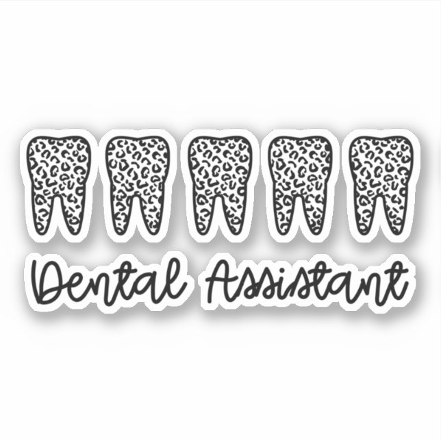 Dental Assistant | Gifts for Assistant Dentist Sticker (Front)