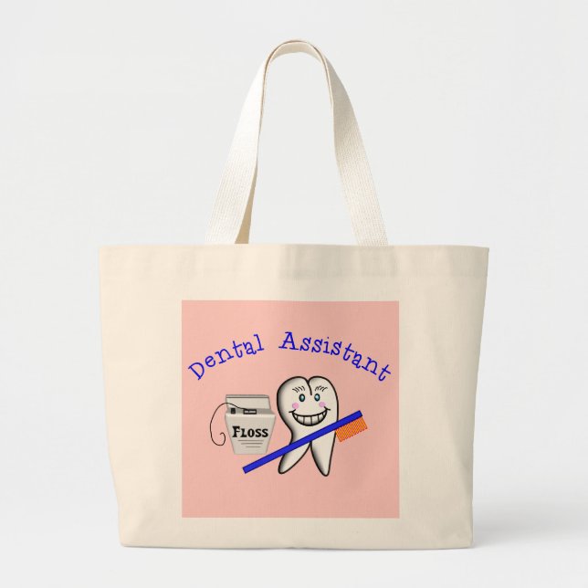 Dental Assistant Gifts Large Tote Bag (Front)