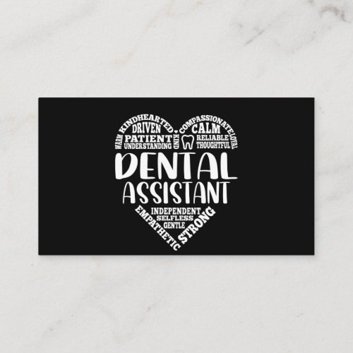 Dental Assistant Heart Dentist Funny Dentistry Lov Business Card