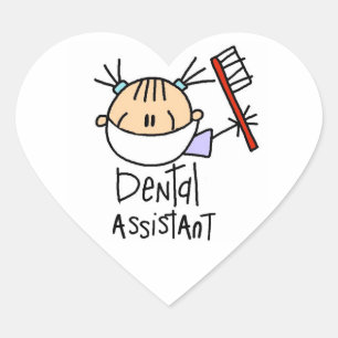 Dental Assistant Heart Sticker
