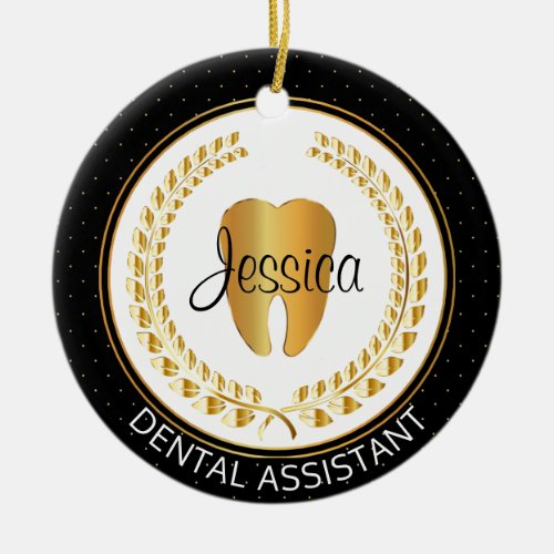 Dental  Assistant Hygienist Student Ceramic Ornament