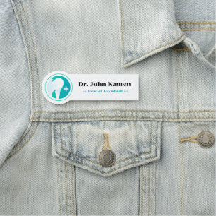 Dental Assistant Teeth Logo Name Tag