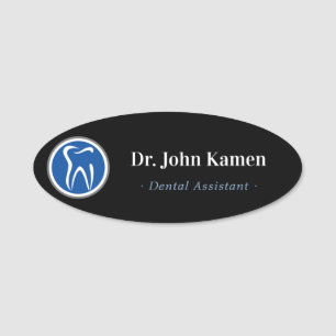 Dental Assistant Teeth Logo Name Tag