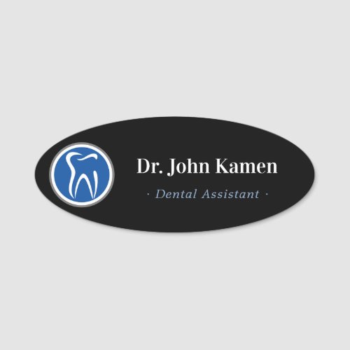 Dental Assistant  Teeth Logo Name Tag