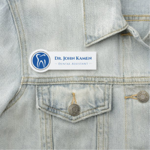 Dental Assistant   Teeth Logo Name Tag
