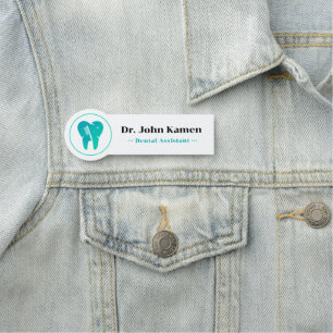 Dental Assistant Teeth Logo Name Tag