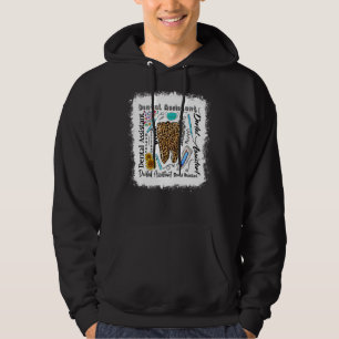 Dental Assistant Typography Leopard Teeth Dental H Hoodie