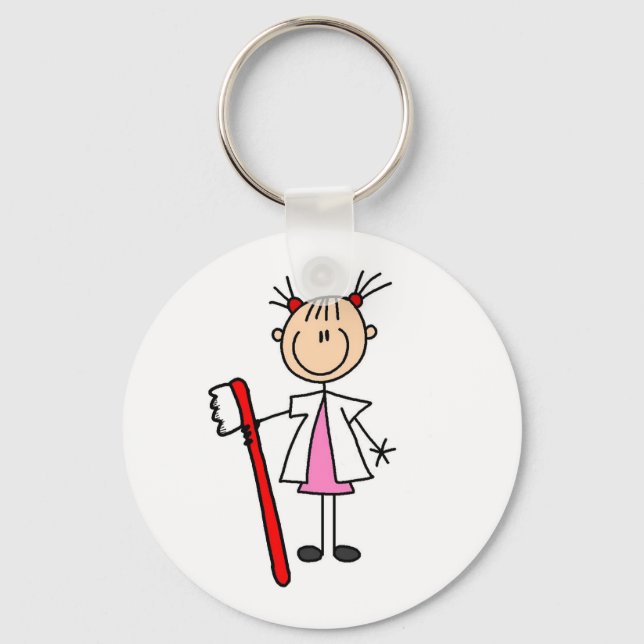 Dental Assistant With Toothbrush Keychain (Front)