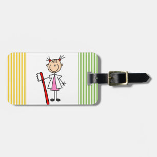 Dental Assistant With Toothbrush Luggage Tag
