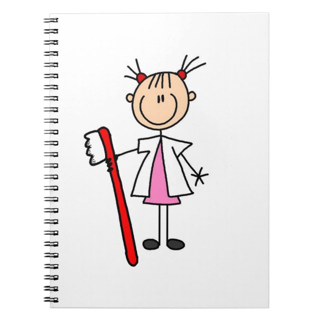 Dental Assistant With Toothbrush Notebook (Front)